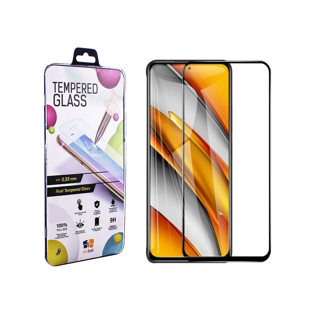 Скло захисне Drobak Poco M3 Pro Black Frame A+ (494910) - зображення 1