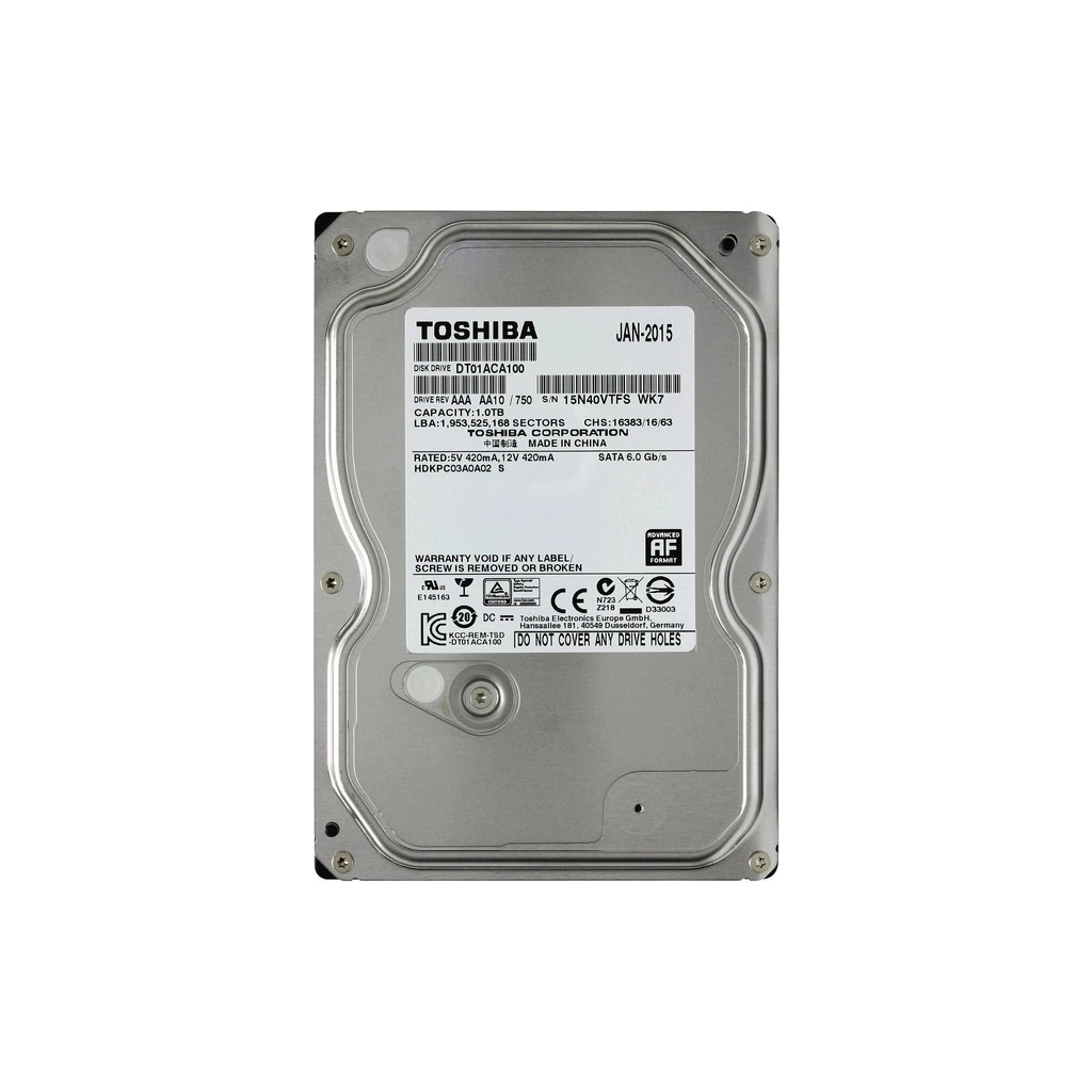 Жорсткий диск 3.5" 1TB Toshiba (# DT01ACA100 #) - зображення 1