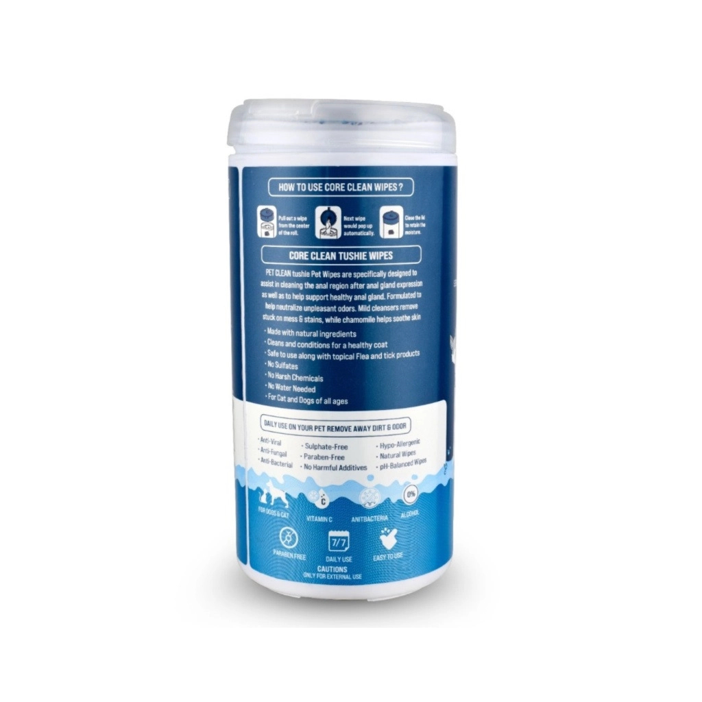 Вологі серветки для тварин Pet Clean PET TUSHIE WIPES гіпоалергенні з ароматом Алое Вера 50 шт (8939111099370) - зображення 2