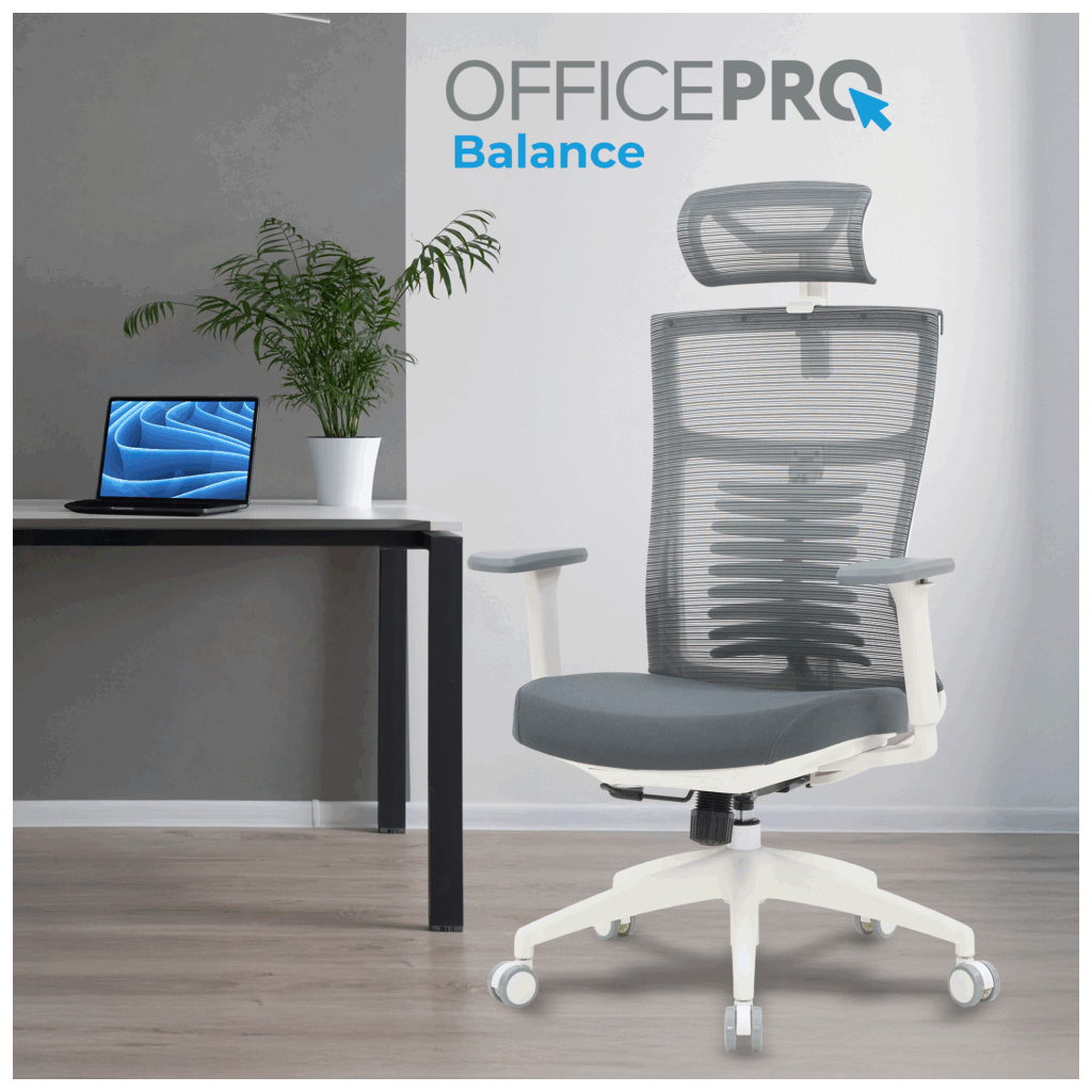 Офісне крісло OfficePro Balance OC550-W-DG-DG (OC550-W-DG-DG) - зображення 2
