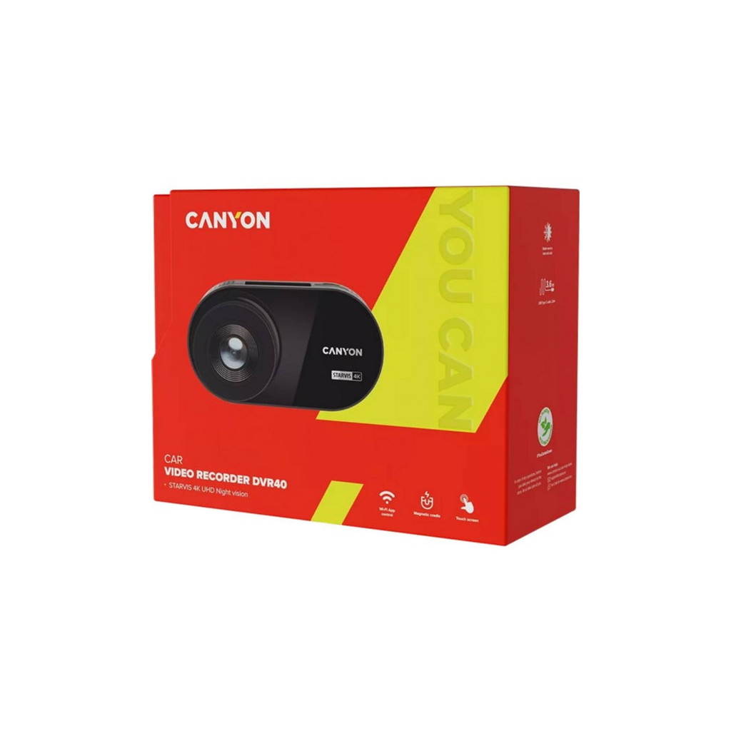 Відеореєстратор Canyon DVR40 UltraHD 4K 2160p Wi-Fi Black (CND-DVR40) - зображення 9
