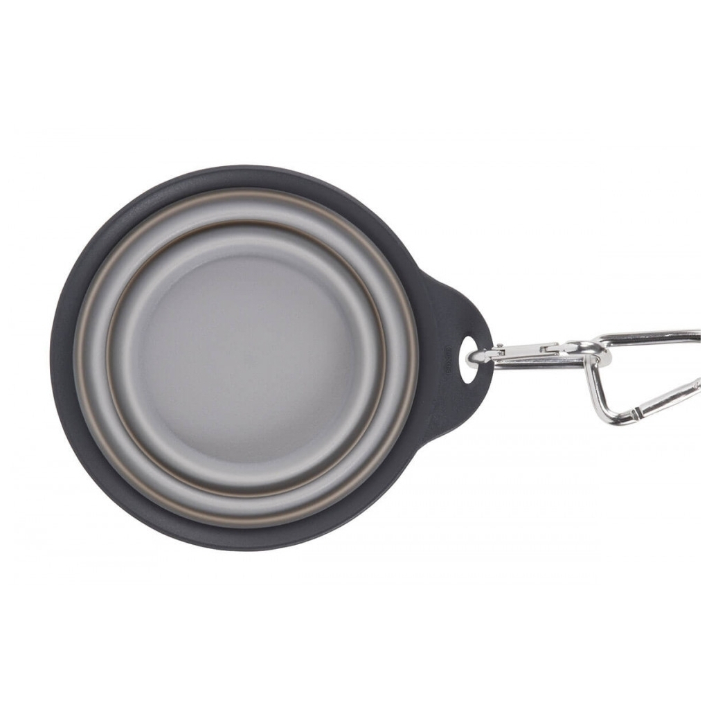 Посуд для собак Dexas Дорожня складна миска Тревел Кап з карабіном велика 480 мл (світло-сіра) (0084297309183) - picture 3