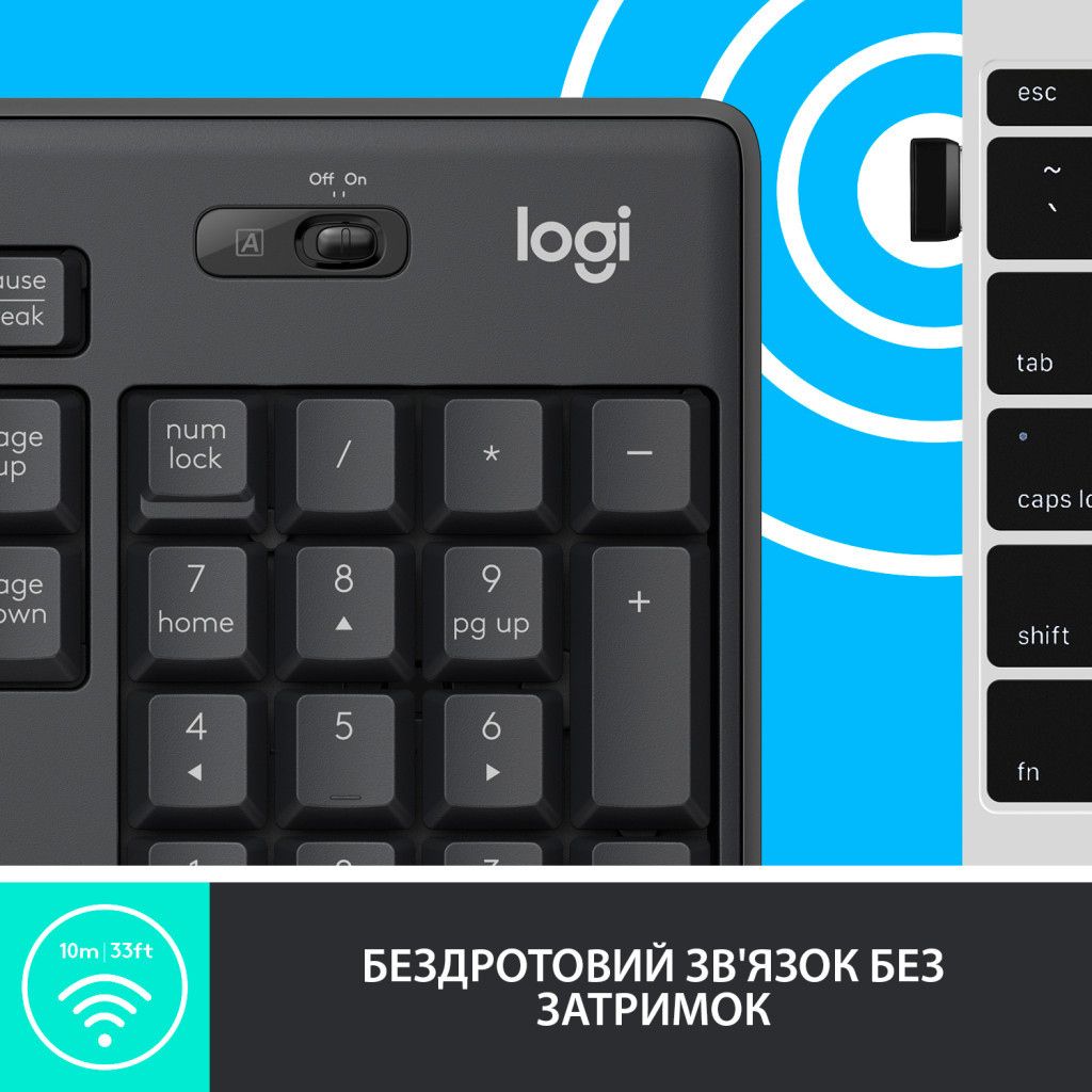 Комплект Logitech MK295 Silent UA Graphite (920-009800) - зображення 5
