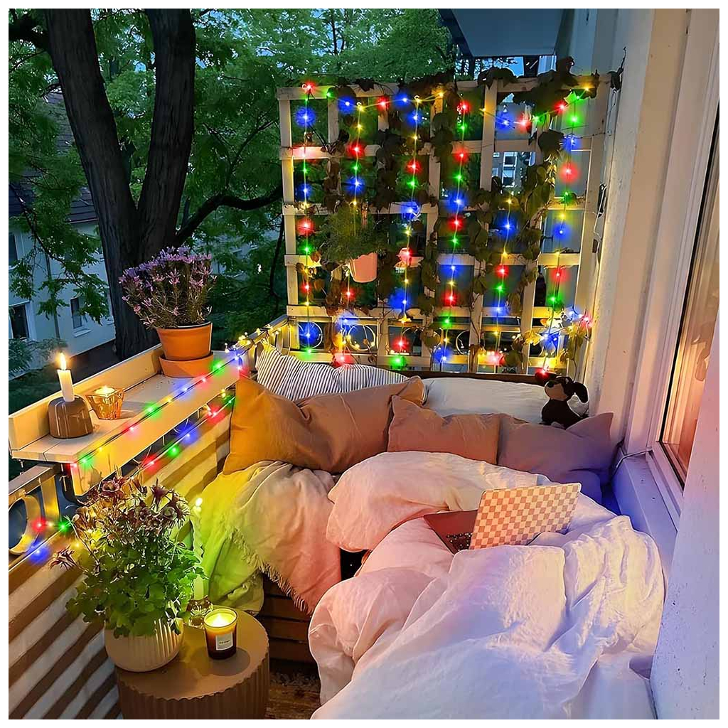 Гірлянда ColorWay Роса LED 100 10 м 8 функцій різнокольорова USB (CW-G-100L10NUMC) - зображення 6