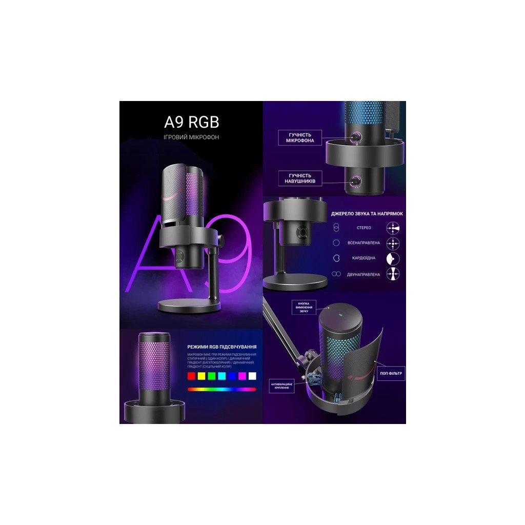 Мікрофон Fifine A9 Black (A9) - зображення 6