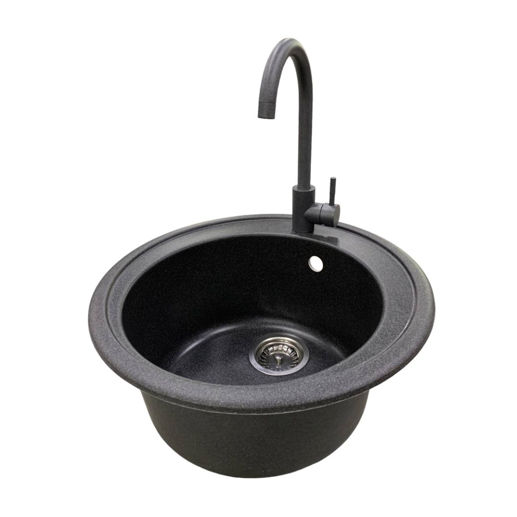 Мийка кухонна Adamant Sun графіт + змішувач (4824296910113) - зображення 3