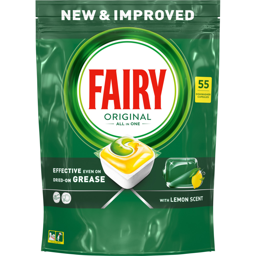 Таблетки для посудомийних машин Fairy Original All in One Lemon 55 шт. (8006540726914) - зображення 2