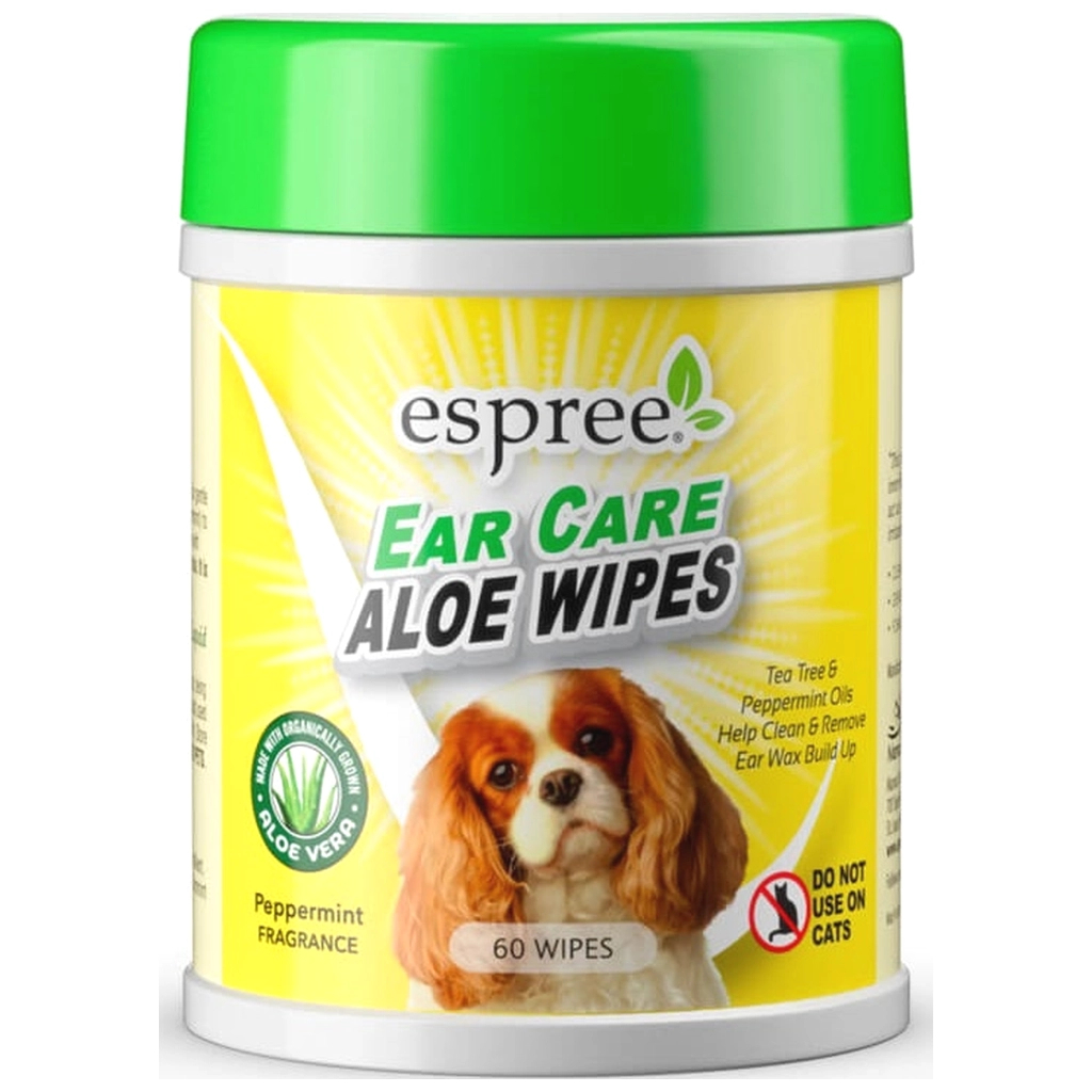 Вологі серветки для тварин Espree Aloe Ear Care Pet Wipes 60 шт. (0748406012776) - зображення 1