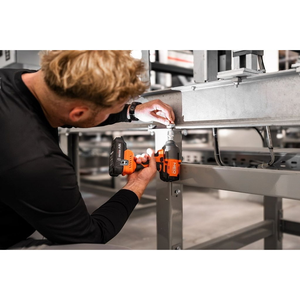 Гайковерт Neo Tools Energy+ 18V, безщітковий, 2400об/хв, 850Нм, 1/2", 3 швидкості, 1.8кг (без АКБ та ЗП) (04-608) - изображение 4
