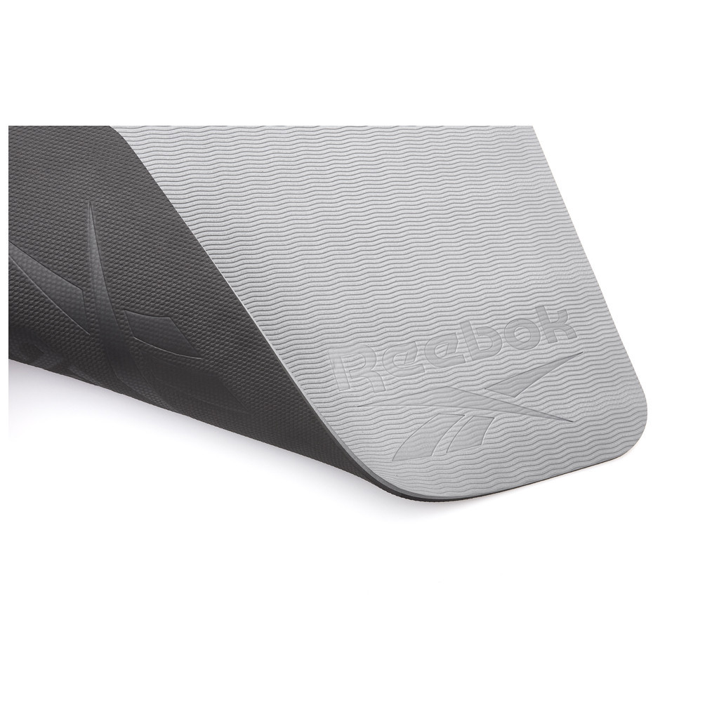 Килимок для йоги Reebok Double Sided Yoga Mat чорний, сірий RAYG-11042BKGR (885652020817) - зображення 2