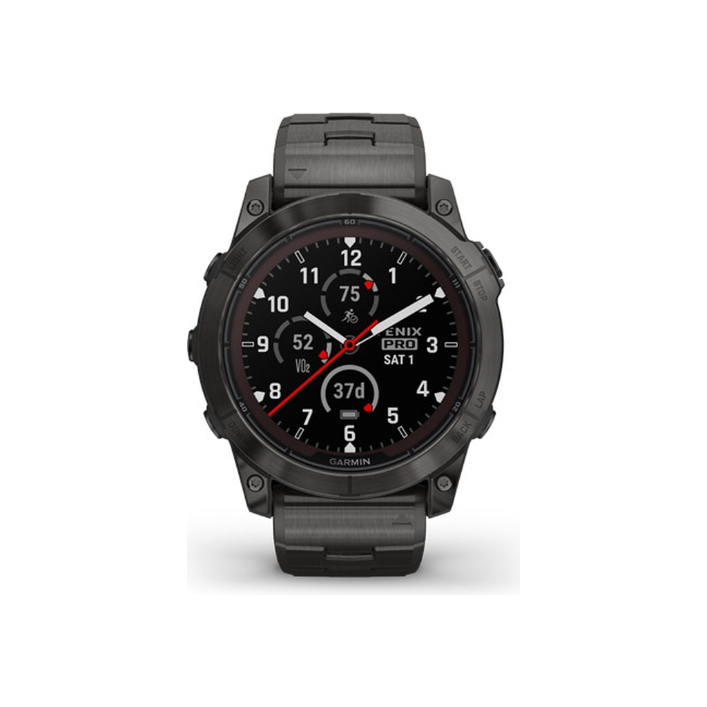 Смарт-годинник Garmin fenix 7X Pro Saph Sol, Crbn Gry Ti w/ Crbn Gry Mtl Bnd, Ex, GPS (010-02778-30) - зображення 2