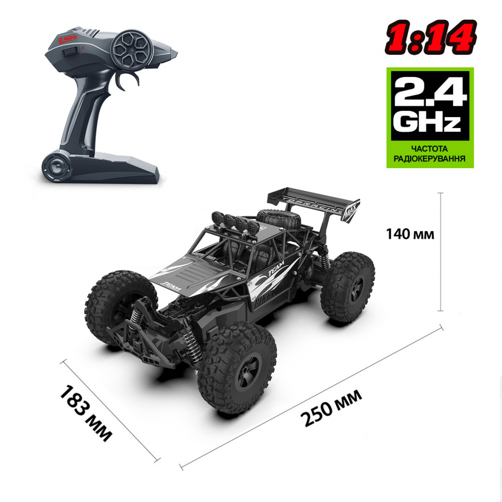 Радіокерована іграшка Sulong Toys Off-road Crawler – Speed Team, чорний (SL-154RHMBl) - зображення 2