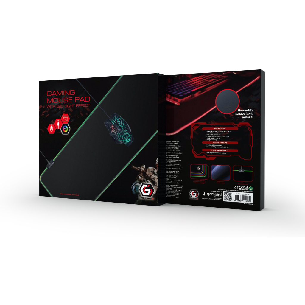 Килимок для мишки Gembird MP-GAMELED-L - зображення 6