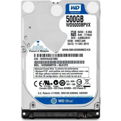 Жорсткий диск для ноутбука 2.5" 500GB WD (#WD5000BPVX-FR#) - зображення 1