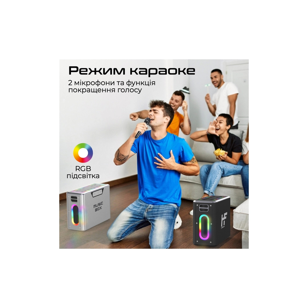 Акустична система HiFuture MusicBox 100W Silver (musicbox.silver) - зображення 6