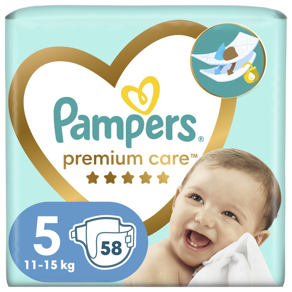 Підгузки Pampers Premium Care Junior Розмір 5 (11-16 кг) 58 шт (8001841104997) - зображення 1