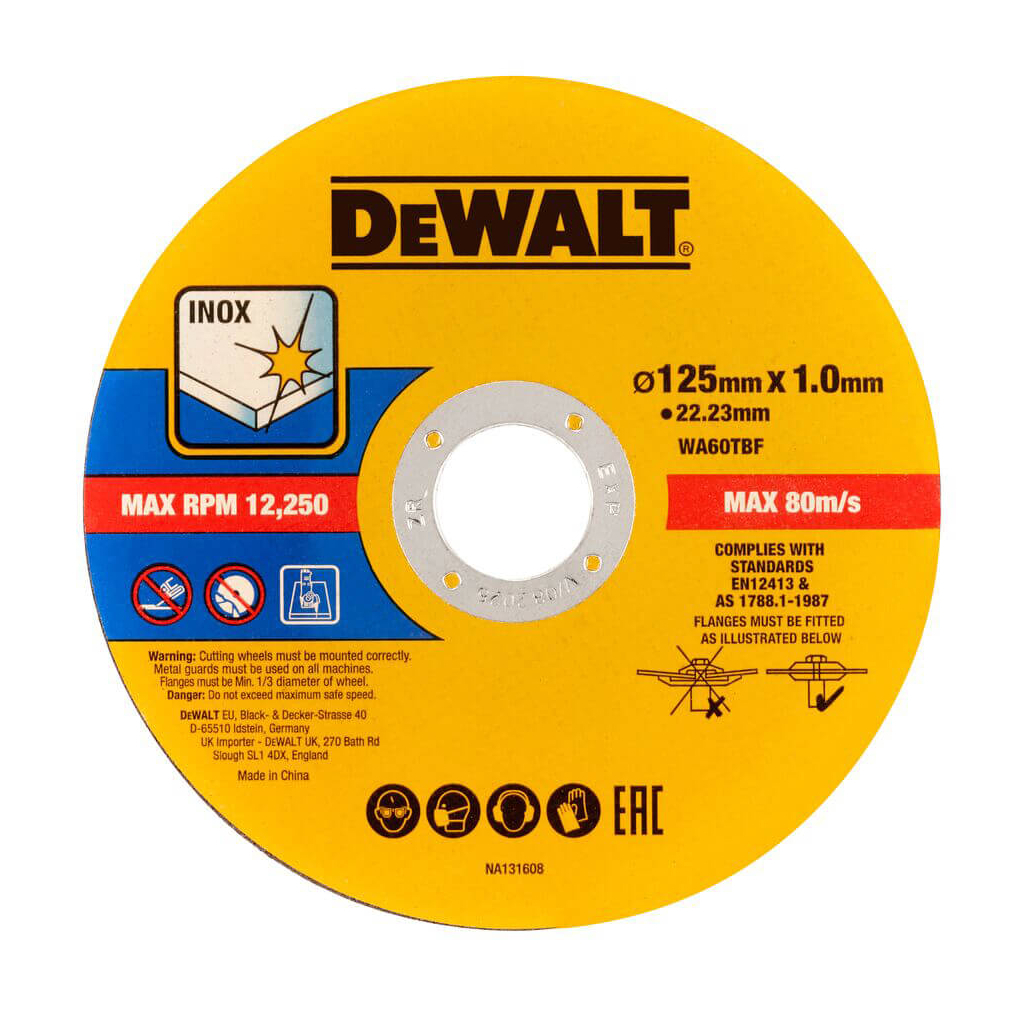Круг відрізний DeWALT FASTCUT, 125x1x22,23 мм., 50 шт, бокс (DT20598) - зображення 3