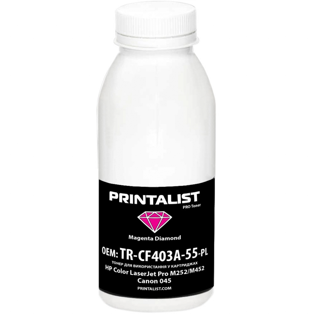 Тонер Printalist HP CLJ Pro M252/M452, Canon 045, 50г Magenta (TR-CF403A-55-PL) - зображення 1