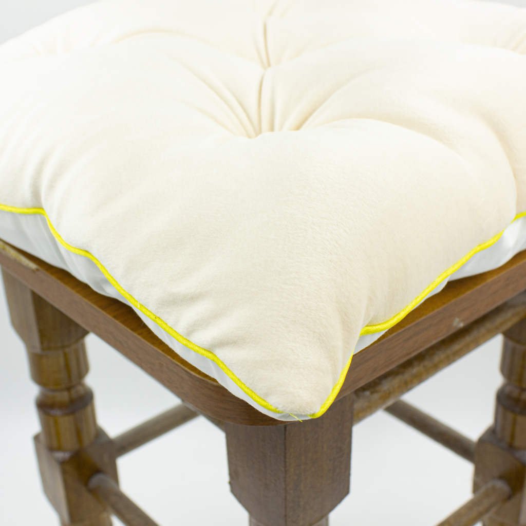 Подушка на стілець MirSon 28-0004 Cream Velvet 40х40 см (2200006185888) - зображення 4