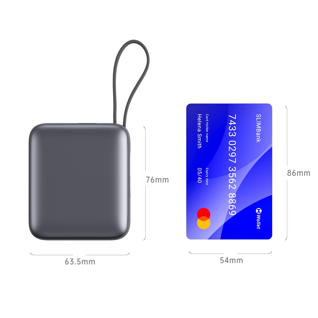 Батарея універсальна Vinga 10000 mAh 35W Display Cable (VPBB1035C) - зображення 3