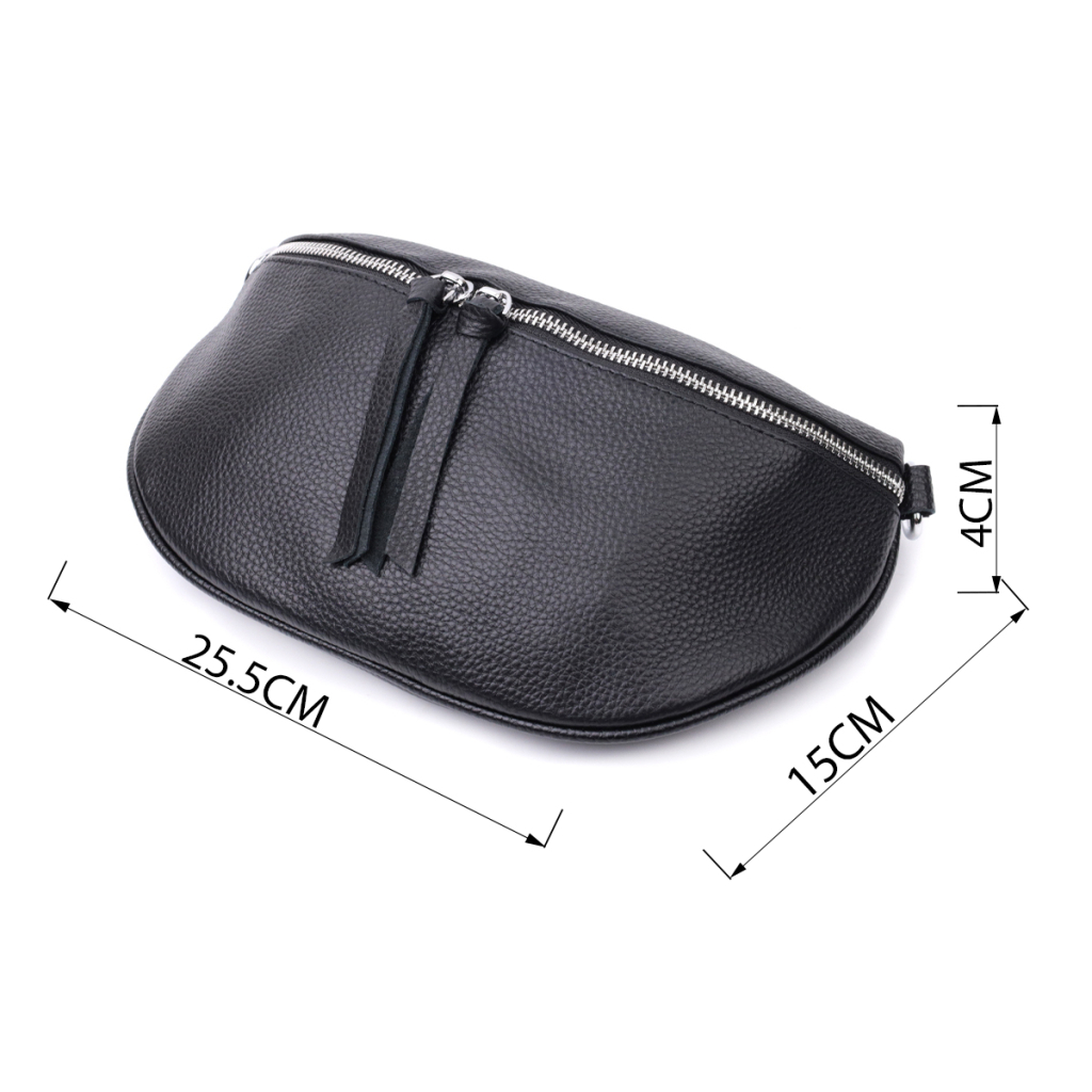 Сумка Vintage Шкіряна жіноча через плече з міні гаманцем Чорна (22666) - зображення 3