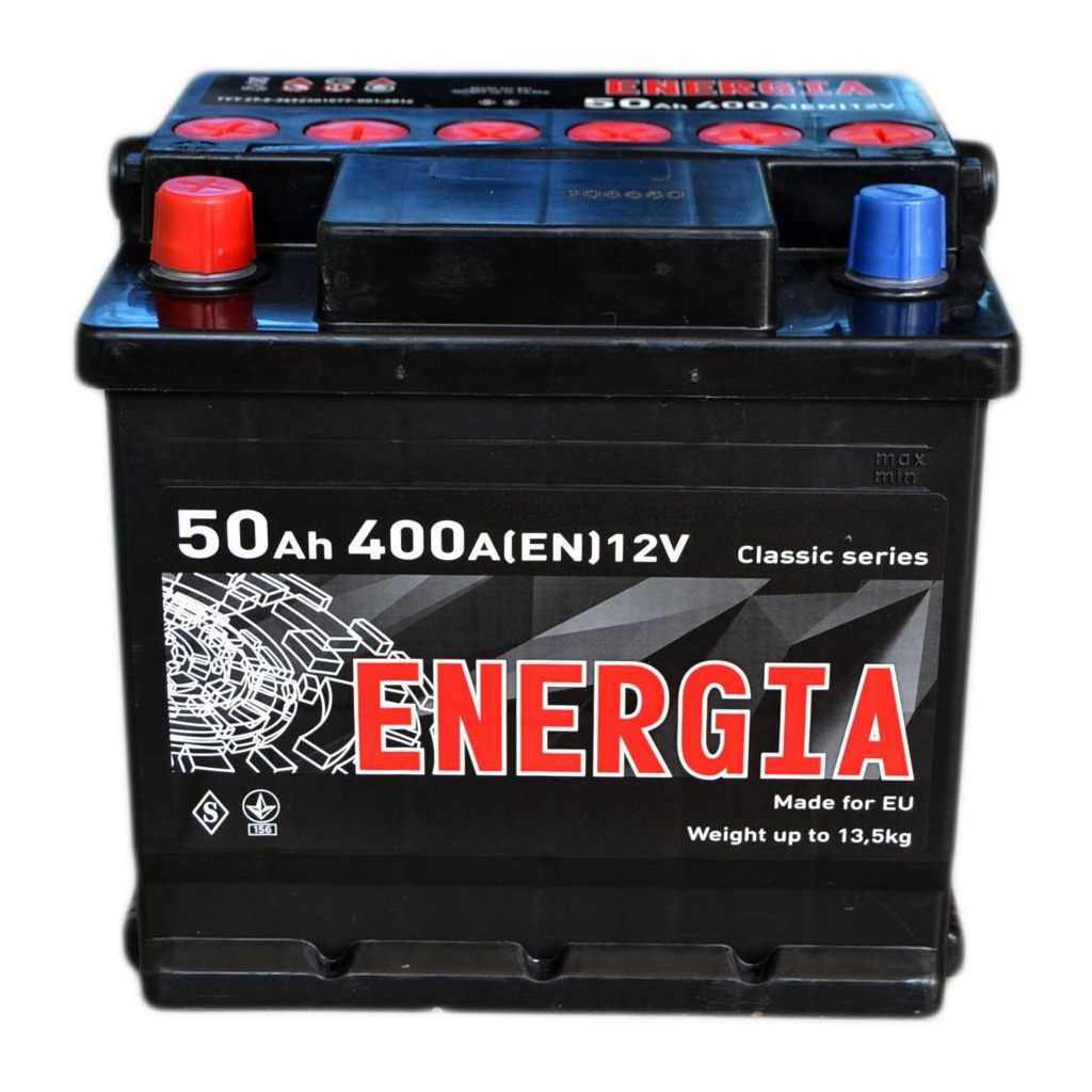 Акумулятор автомобільний ENERGIA 50Ah (+/-) 400EN (000022384) - зображення 1