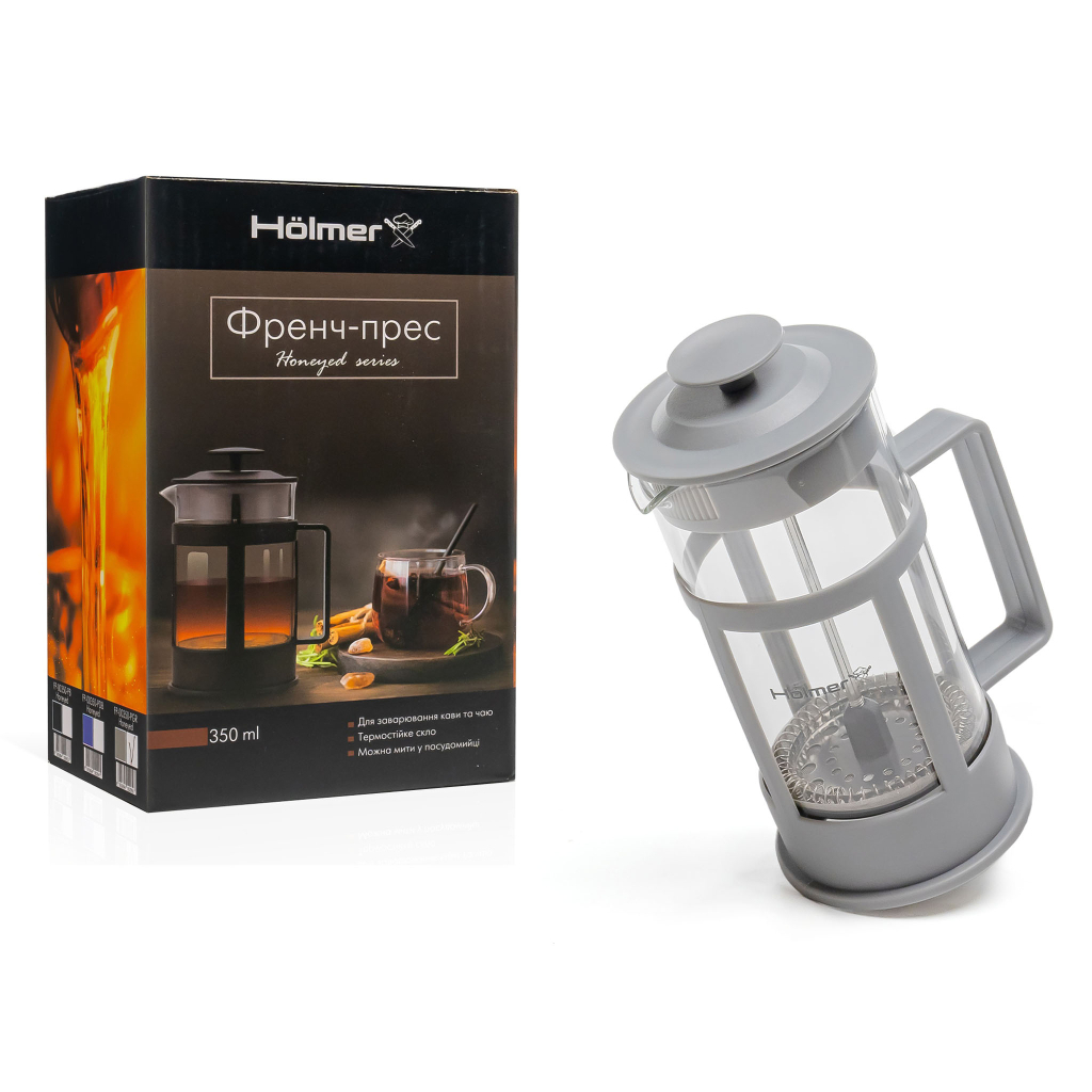 Френч-прес Hölmer Honeyed Сірий 350 мл (FP-00350-PGR Honeyed) - зображення 7
