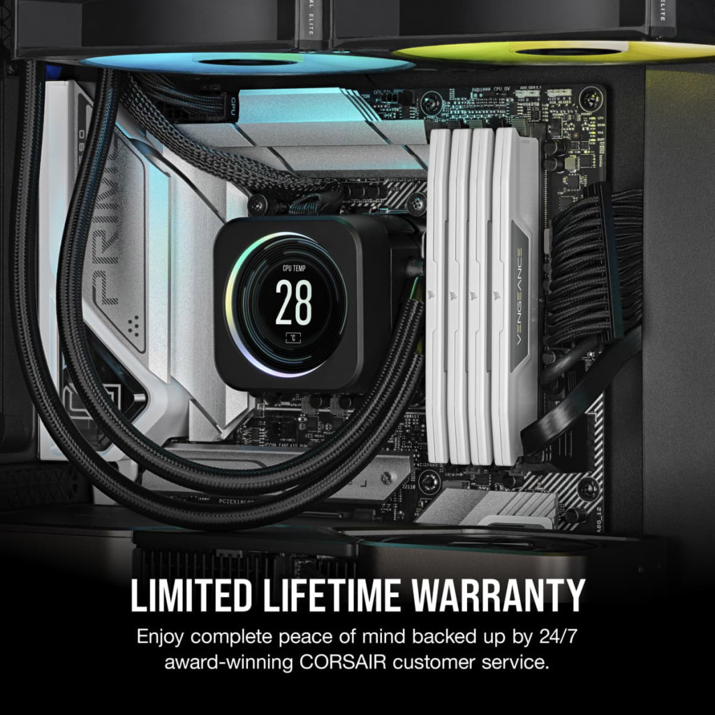 Модуль пам'яті для комп'ютера DDR5 32GB (2x16GB) 5600 MHz Vengeance White Corsair (CMK32GX5M2B5600C36W) - зображення 9