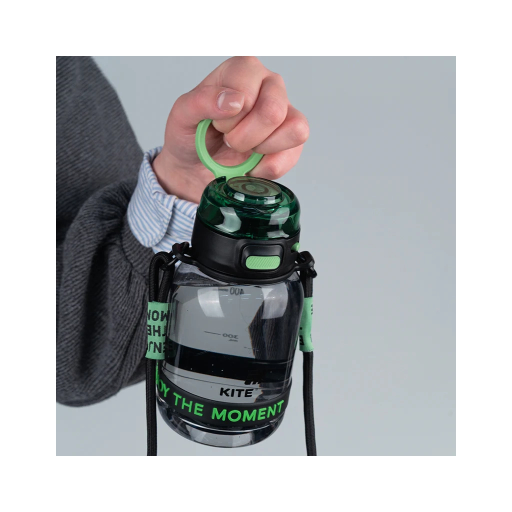 Поїльник-непроливайка Kite 700 мл, чорно-зелена (K25-1218-2) - зображення 8