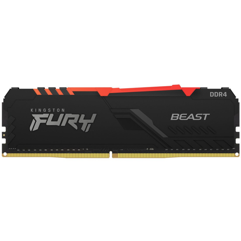 Модуль пам'яті для комп'ютера DDR4 64GB (2x32GB) 2666 MHz Beast RGB Kingston Fury (ex.HyperX) (KF426C16BBAK2/64) - зображення 4