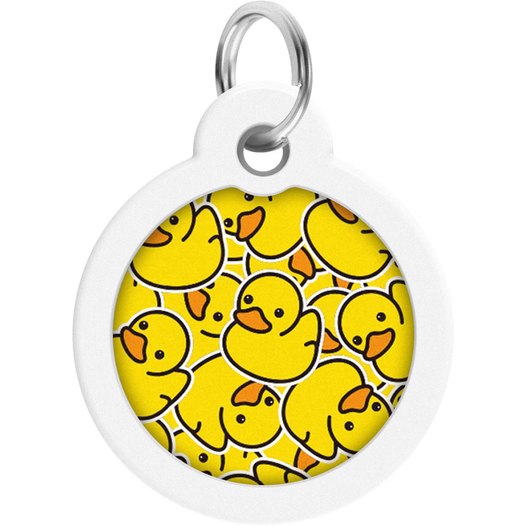 Адресник для тварин WAUDOG Smart ID з QR паспортом "Качечки", коло 30 мм (230-0204) - зображення 2