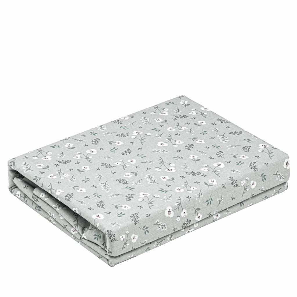 Постільна білизна Ardesto Gloria сатин дрібні квіти, сірий євро 200х220 (ART2022SS) - изображение 3