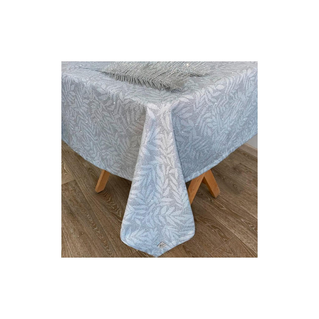 Скатертина Прованс Ельза Сірий срібло 132х132 см (4823093425705) - зображення 2
