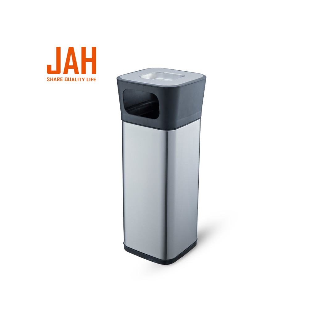 Контейнер для сміття JAH квадратный з попільничкою Срібний металік 25 л (6331) - изображение 7