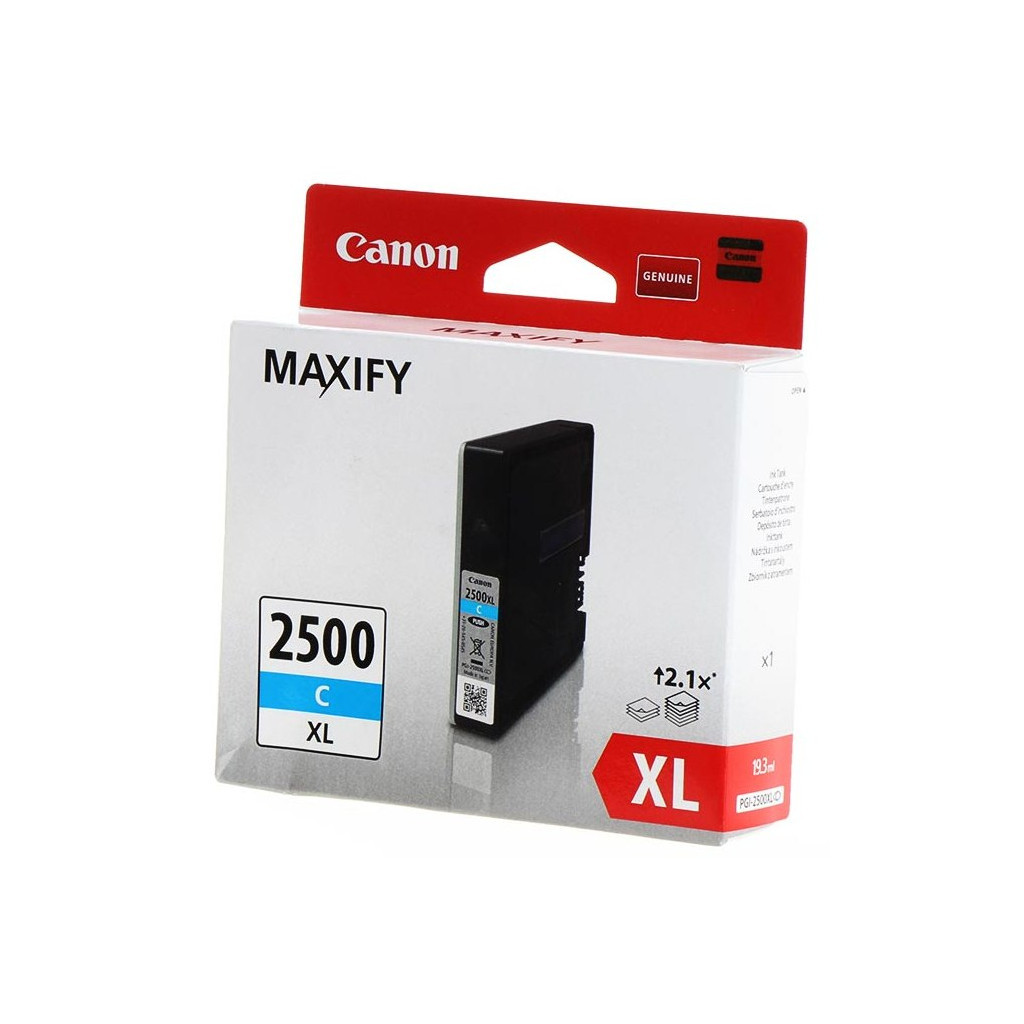 Картридж Canon PGI-2500XL cyan 19.3 ml (9265B001/9265B004) - зображення 1