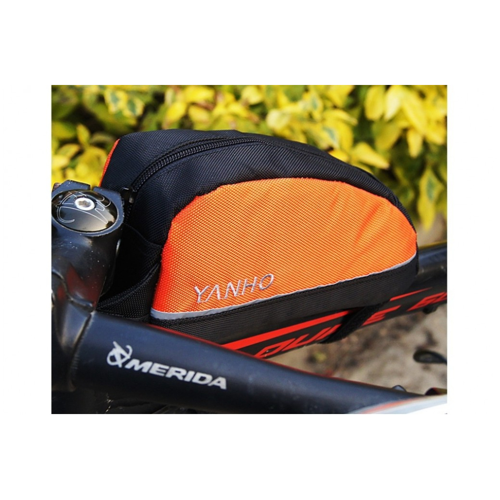Велосумка нарамна Velotrade BC-BG021 21х10х6 см Black/Orange (BIB-043) - изображение 3