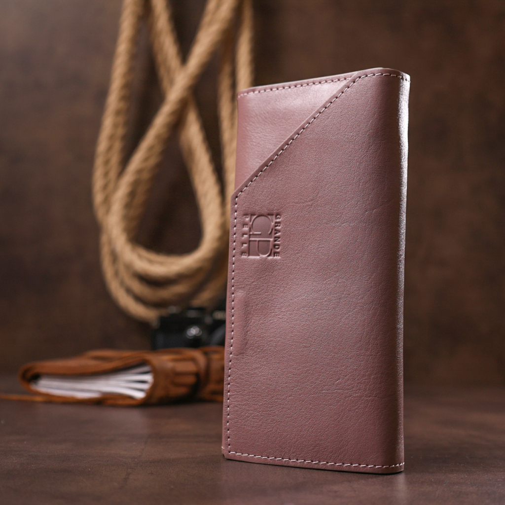 Гаманець Grande Pelle Шкіряний Рожевий (11577) - зображення 9