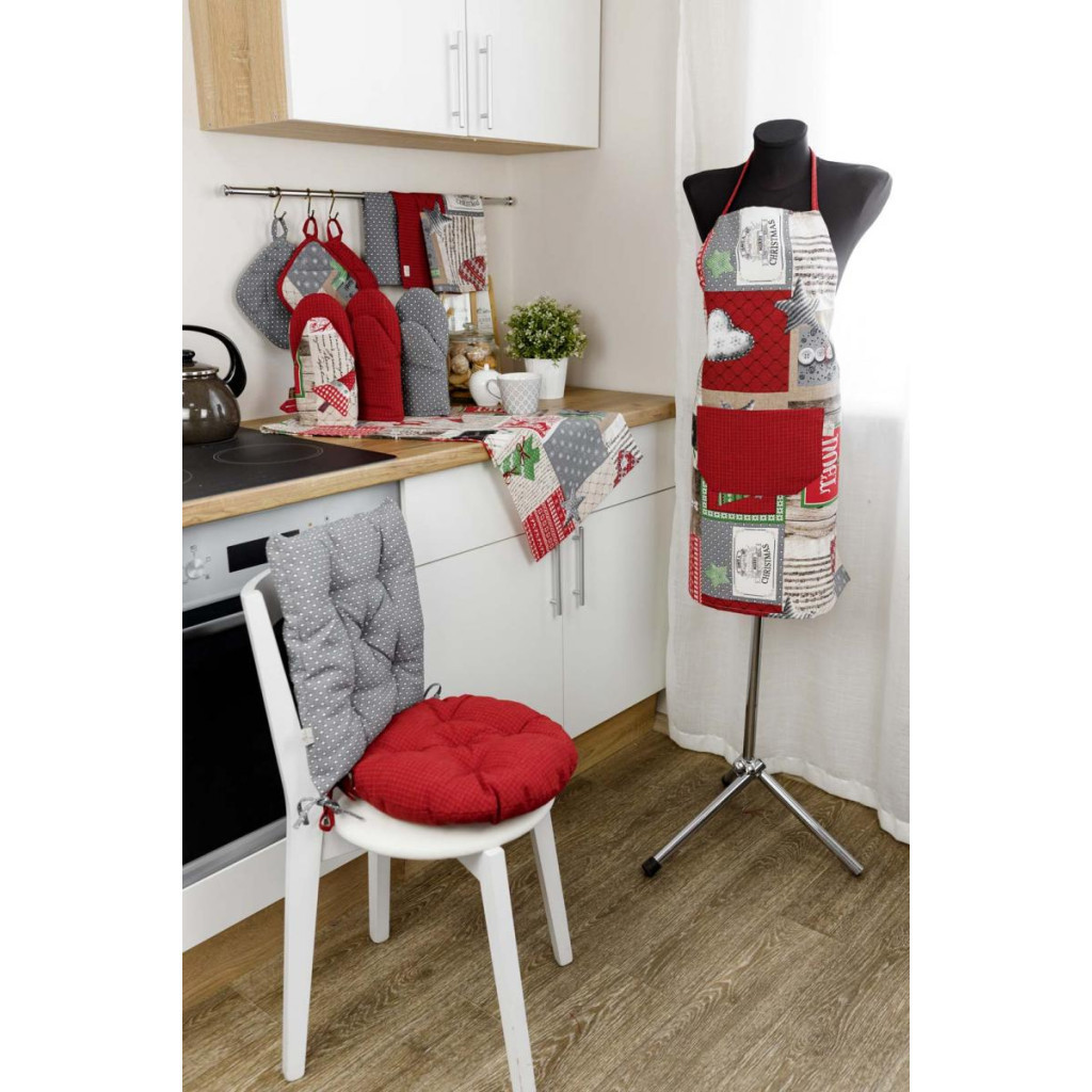 Подушка на стілець Прованс Merry Christmas сіра 40х40 см (031486) - зображення 6