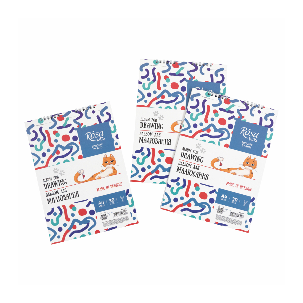 Альбом для малювання Rosa Kids на спіралі Cats А4 30 аркушів (4823098543008) - зображення 2