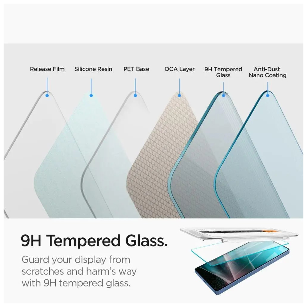 Скло захисне Spigen tR EZ Fit HD Samsung Galaxy S25 Ultra 2 pcs (AGL09082) - зображення 10