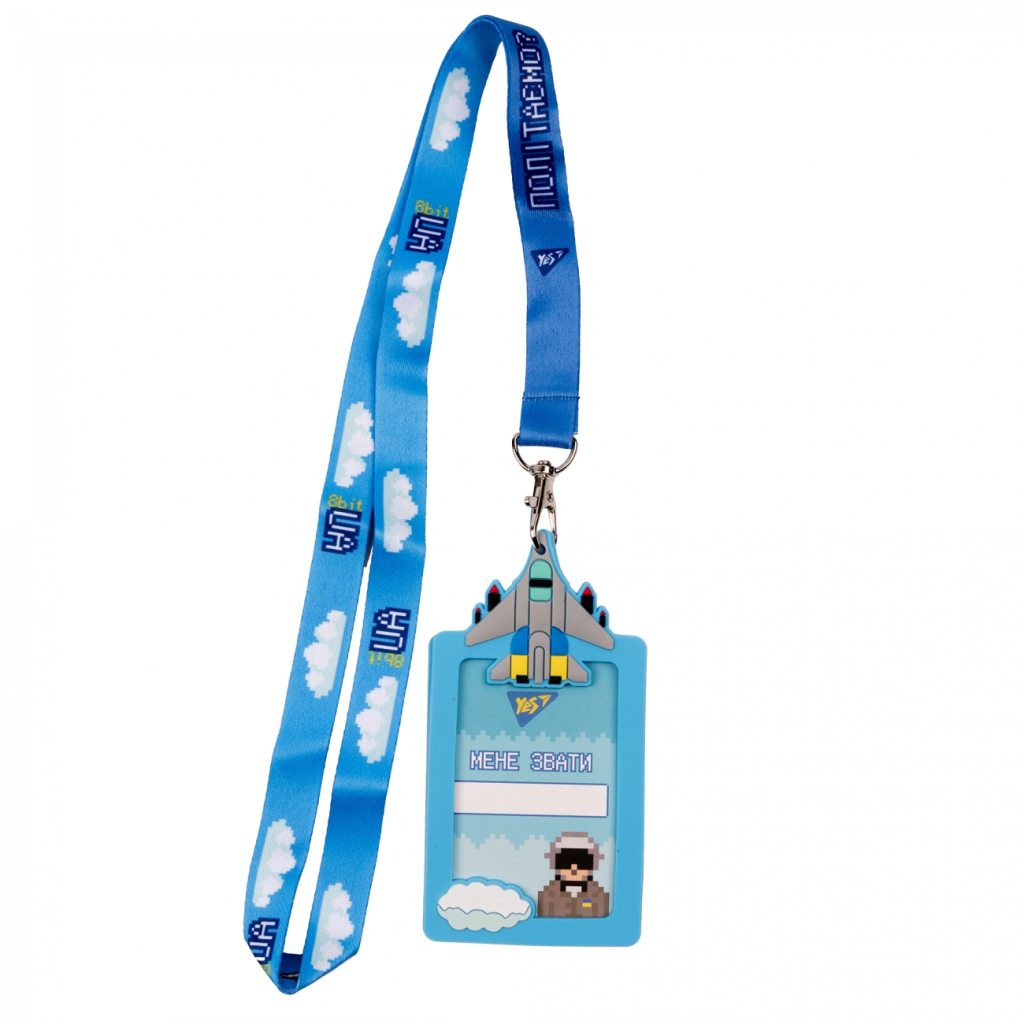 Бейдж Yes силіконовий на стрічці 8bit UA (940307) - изображение 2