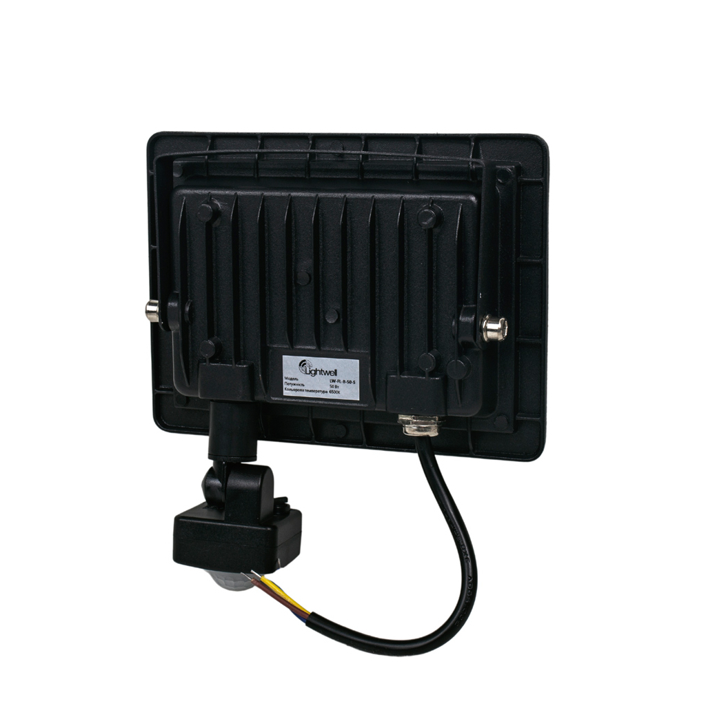 Прожектор Lightwell LW-FL-B-50-S 50 W з датчиком руху - изображение 2