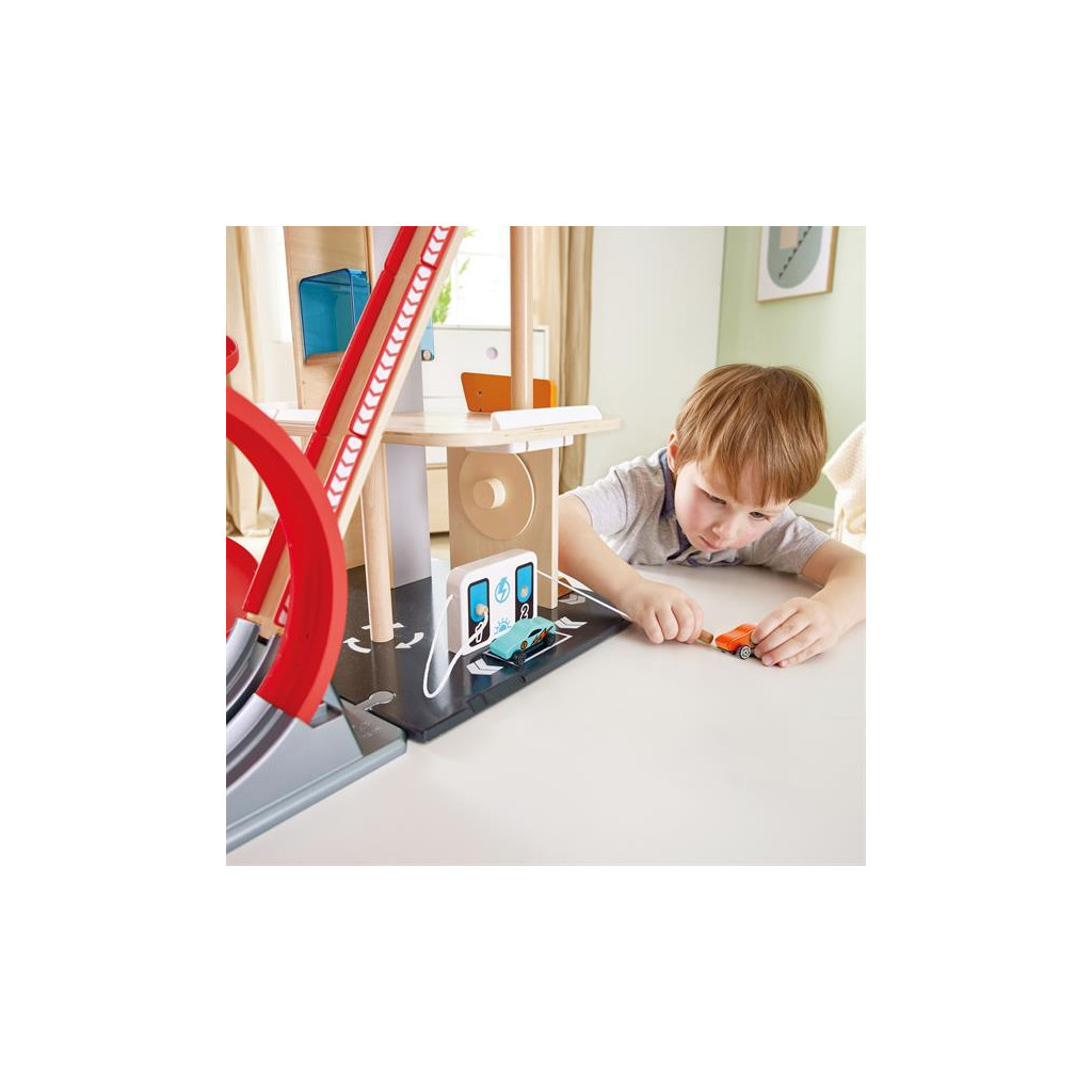 Автотрек Hape з гаражем і машинками (E3019) - зображення 4