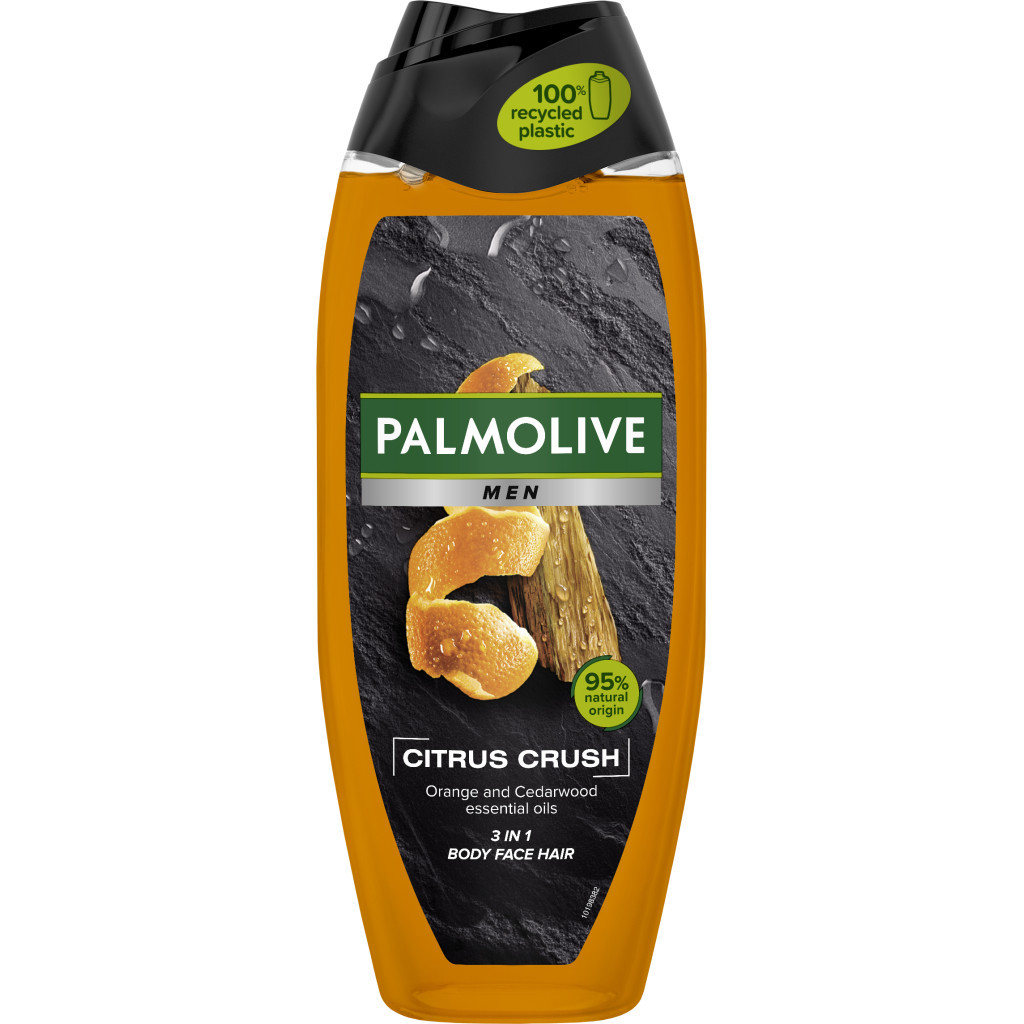 Гель для душу Palmolive Men Цитрусовий заряд Ефірні олії апельсина та кедра 500 мл (8718951137455) - зображення 1