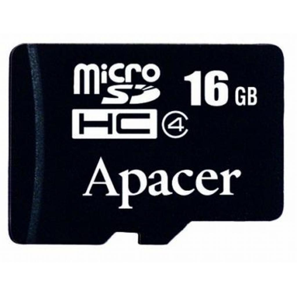 Карта пам'яті Apacer 16GB microSDHC Class4 w/o Adapter RP (AP16GMCSH4-RA) - зображення 1