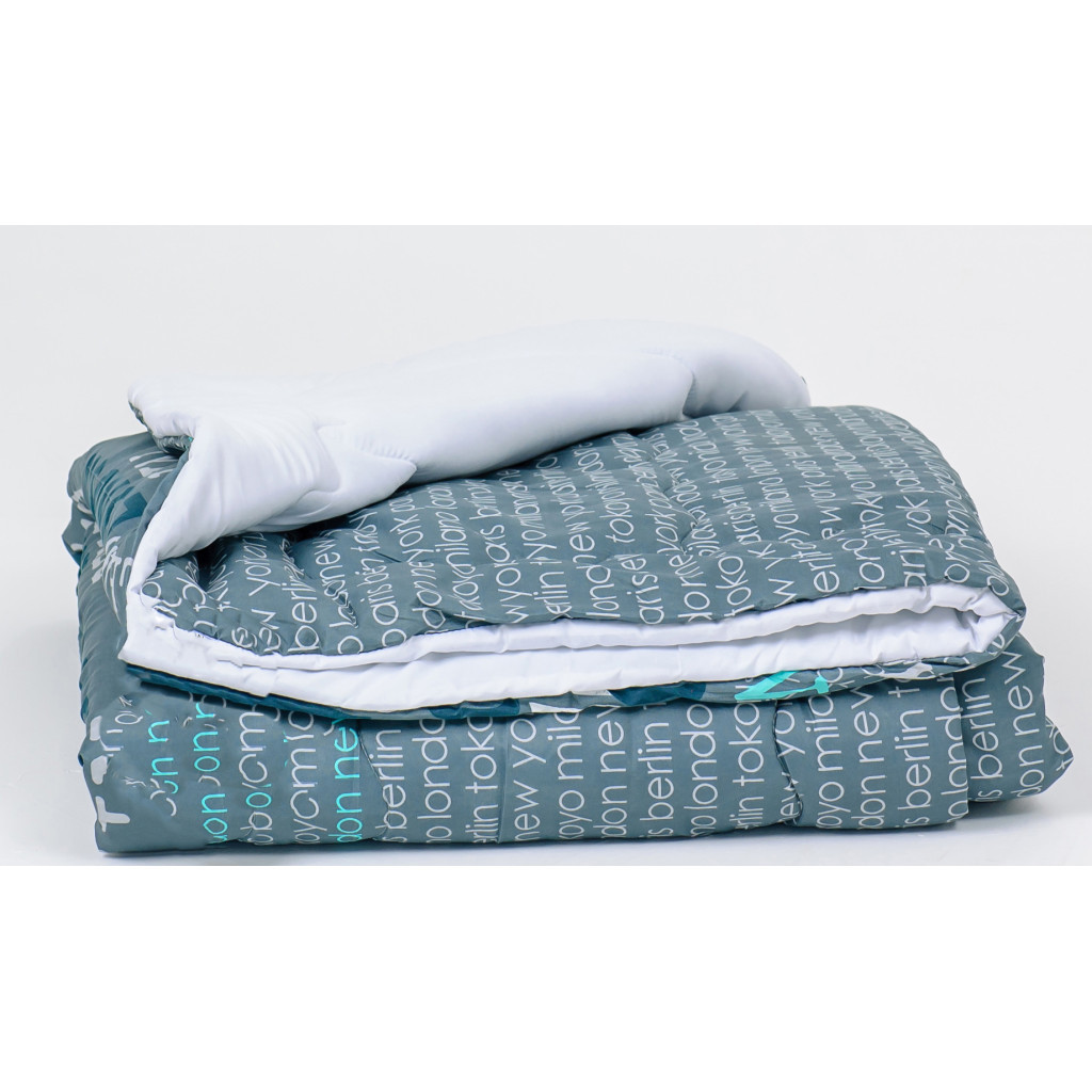 Ковдра MirSon Набір Tencel Зима №3698 Print Line Mabel + подушка середня 155х215+50х70 (2200004848303) - зображення 4
