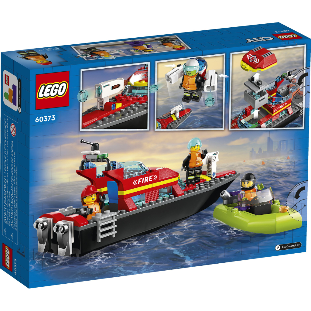 Конструктор LEGO City Човен пожежної бригади 144 деталі (60373) - зображення 8