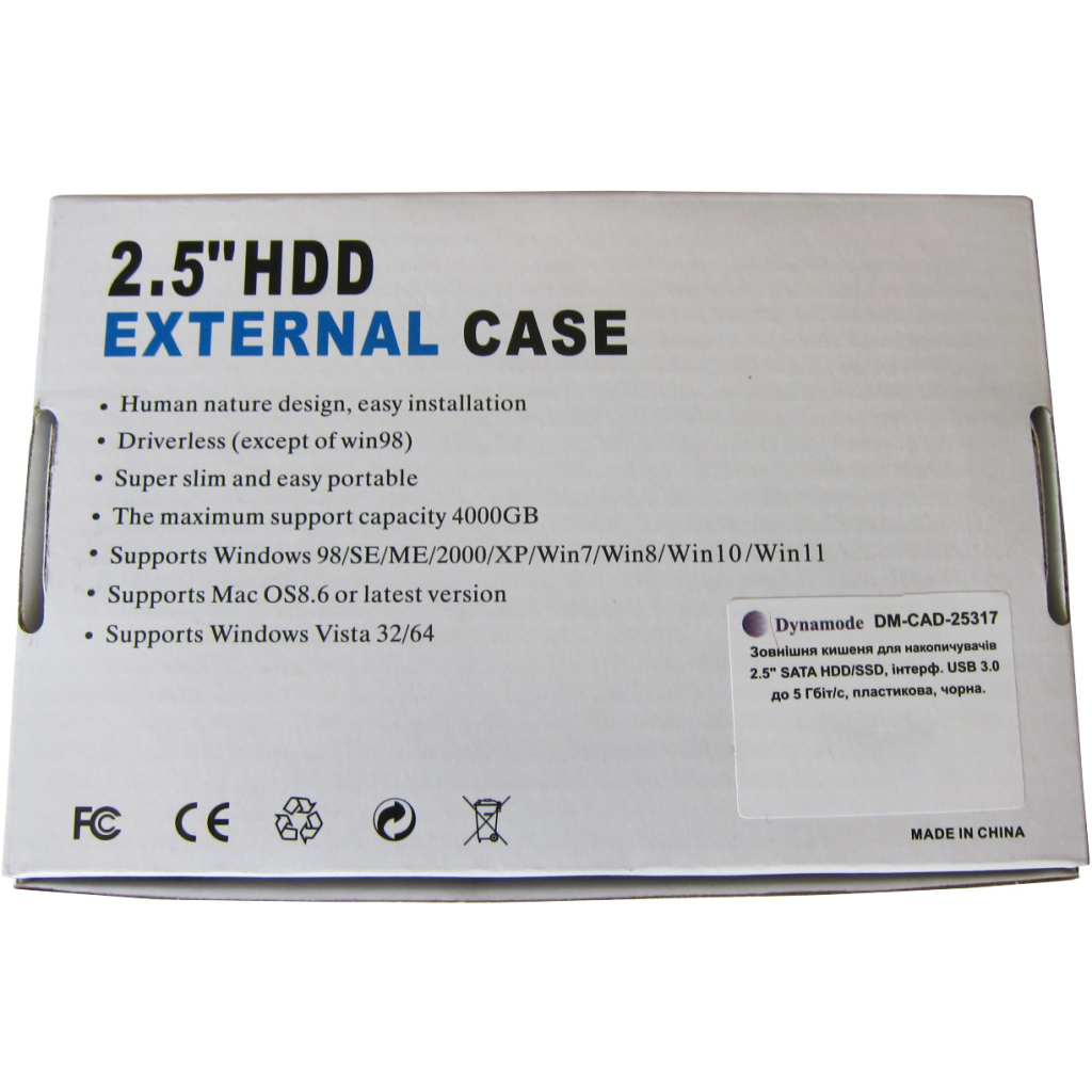 Кишеня зовнішня Dynamode 2.5" SATA HDD/SSD USB 3.0 Black (DM-CAD-25317) - зображення 9