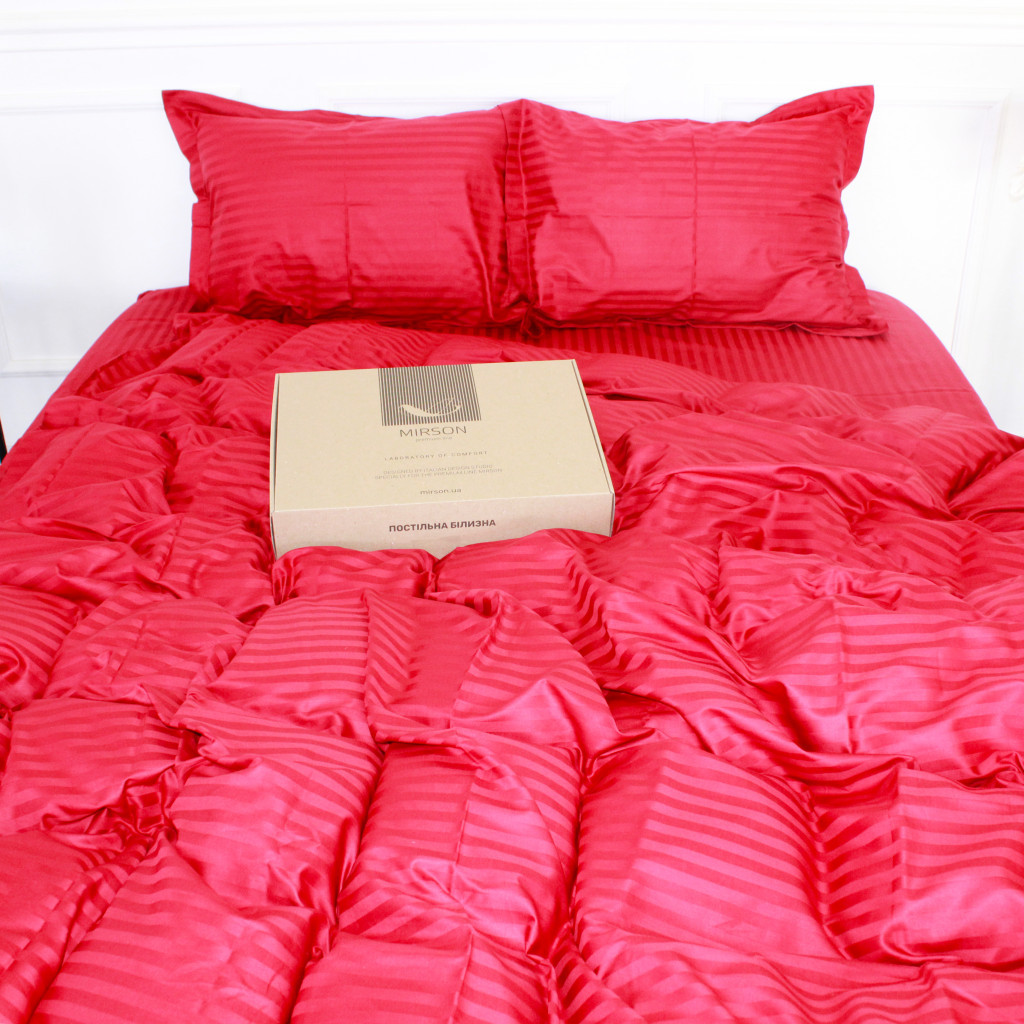 Постільна білизна MirSon Satin 30-0018Red 160х220 Сімейний (2200005254547) - зображення 3
