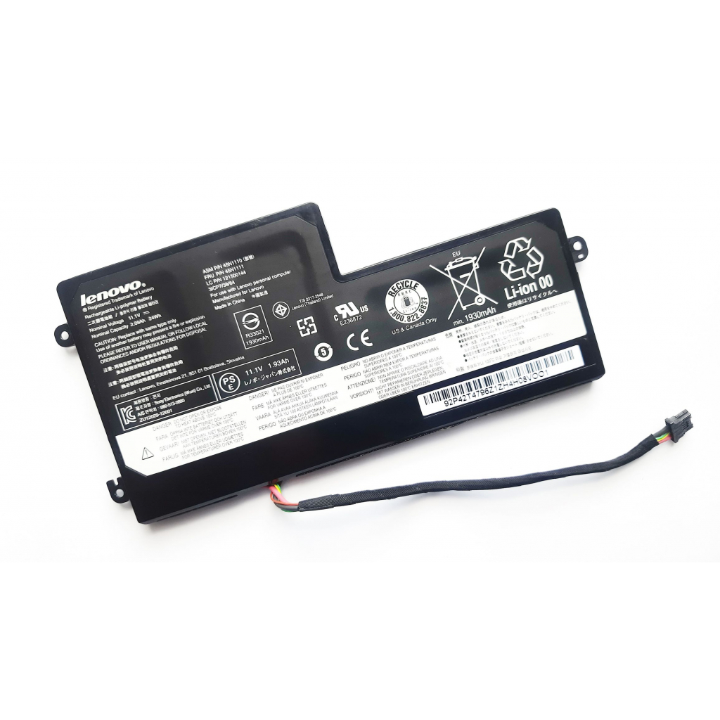 Акумулятор до ноутбука Lenovo ThinkPad X240s, 24Wh (2090mAh), 3cell, 11.1V, Li-ion (A47658) - зображення 2